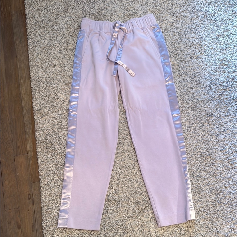 Club Monaco Kids Lavender Joggers with Satin Detail
